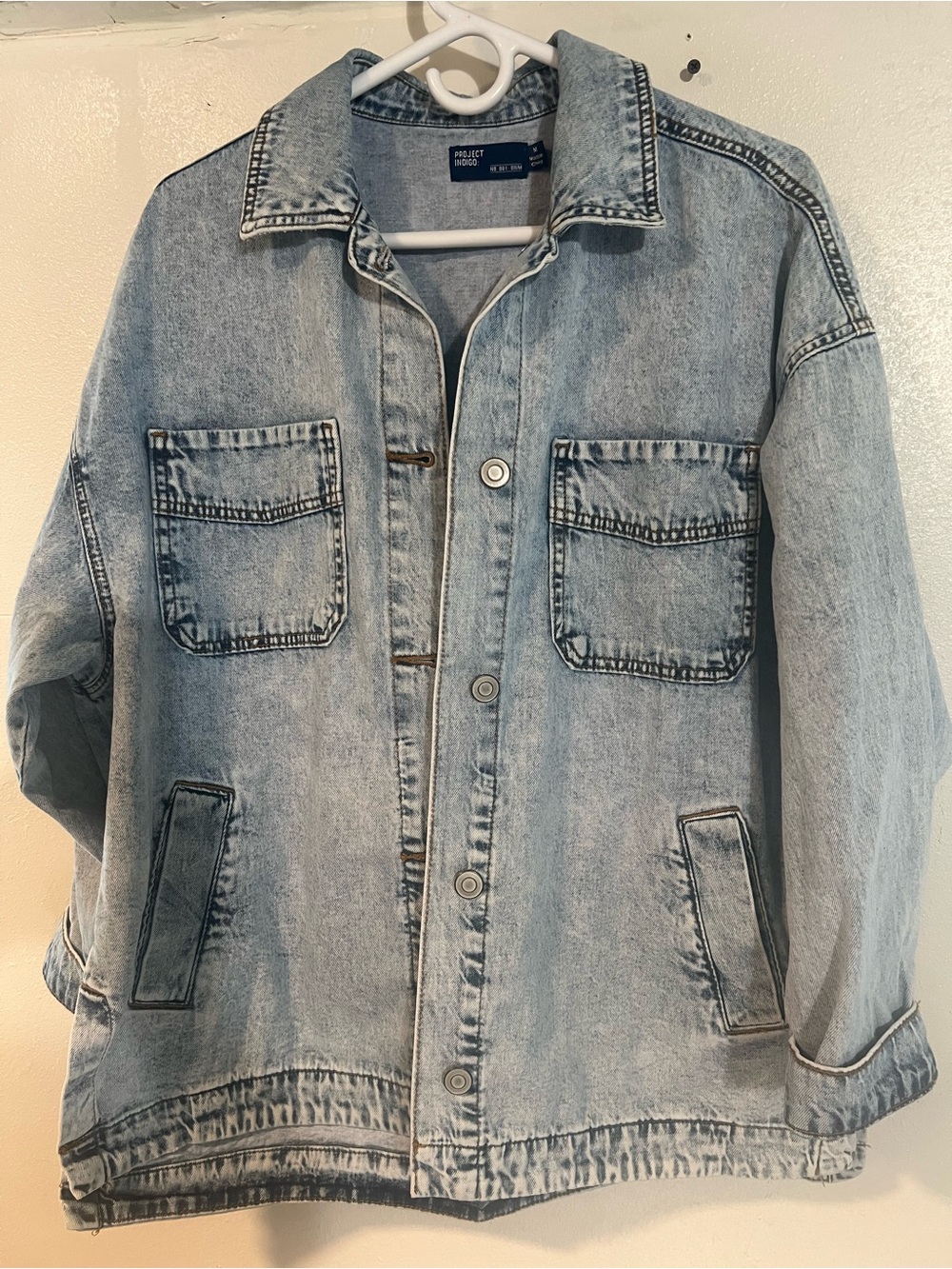 project RUNWAY Light Wash Denim Jacket - Pale Blue Oversized